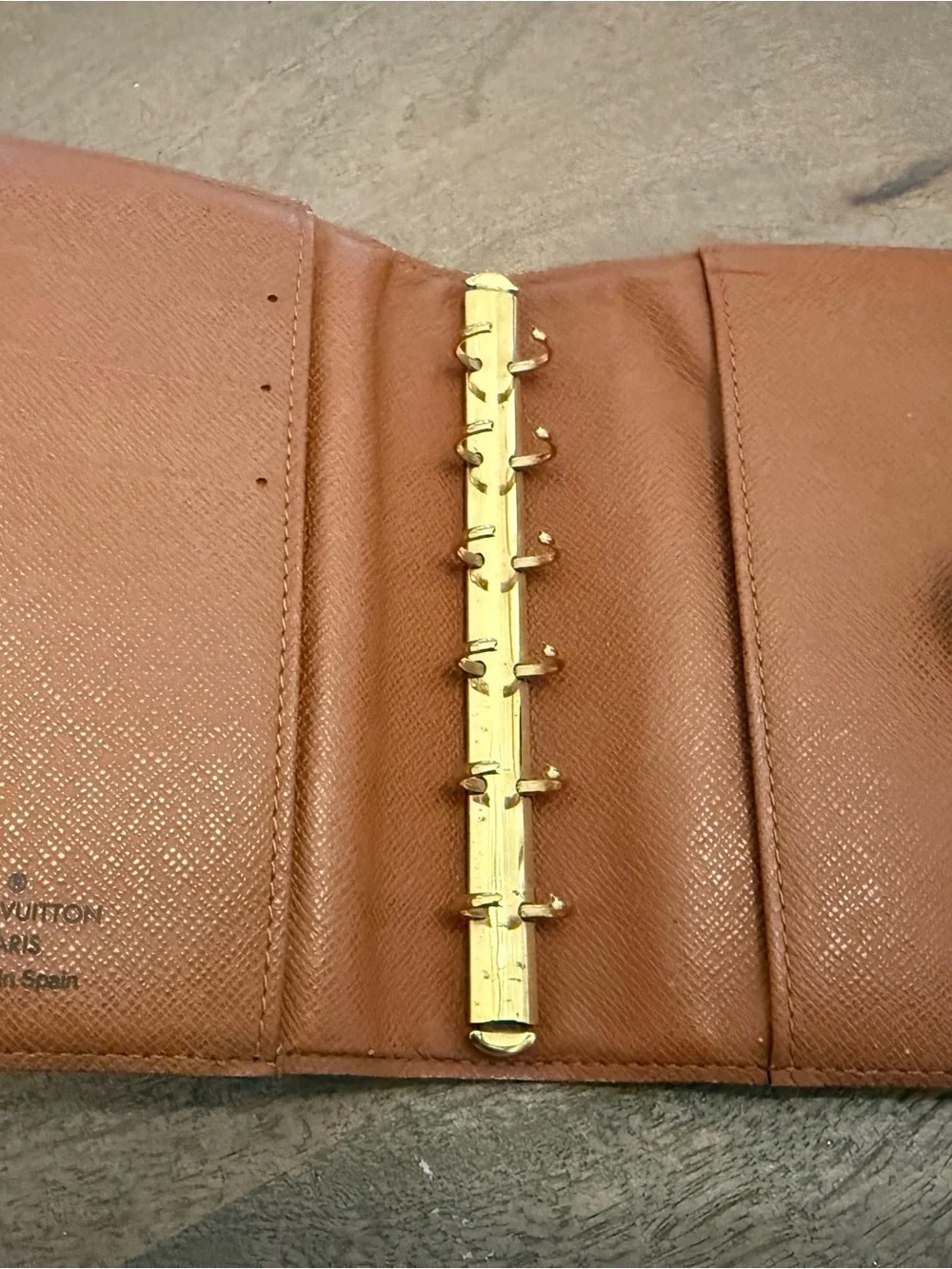 Louis Vuitton Monogram Canvas Agenda Cover - Dark Brown with Gold Monogram